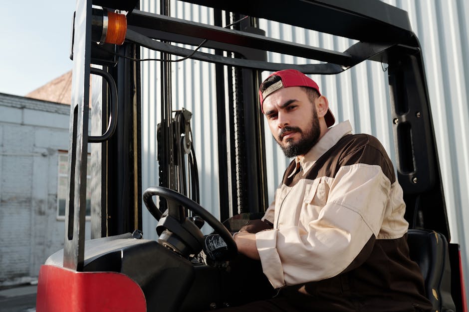 Illustration du métier de Conducteur / Conductrice d'engins lourds de manutention
