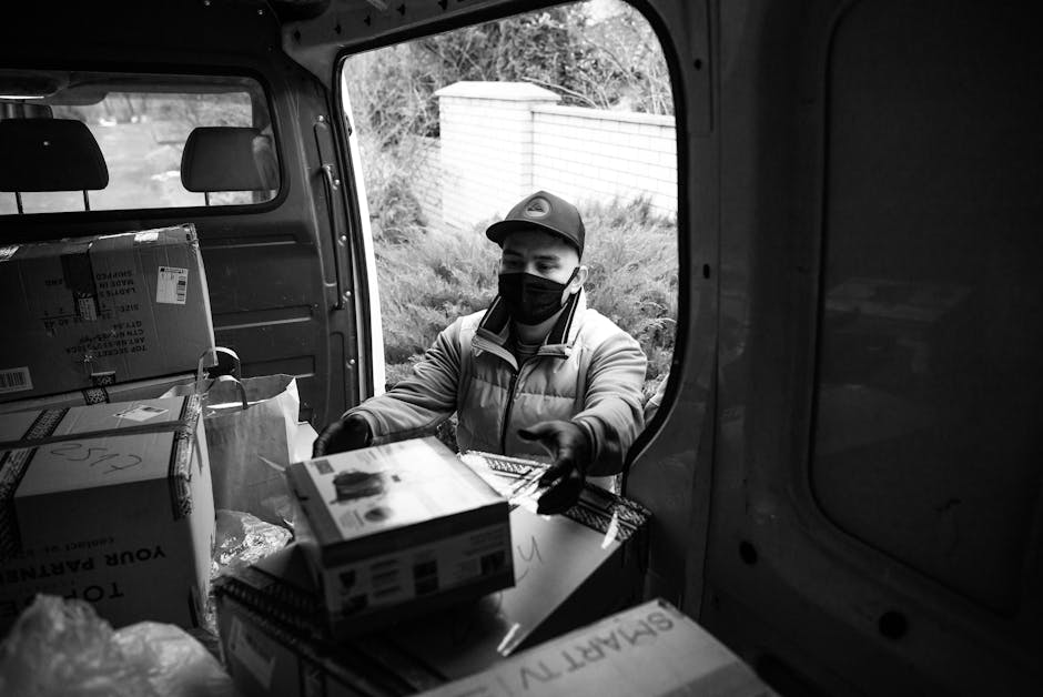 Illustration du métier de Conducteur livreur installateur / Conductrice livreuse installatrice